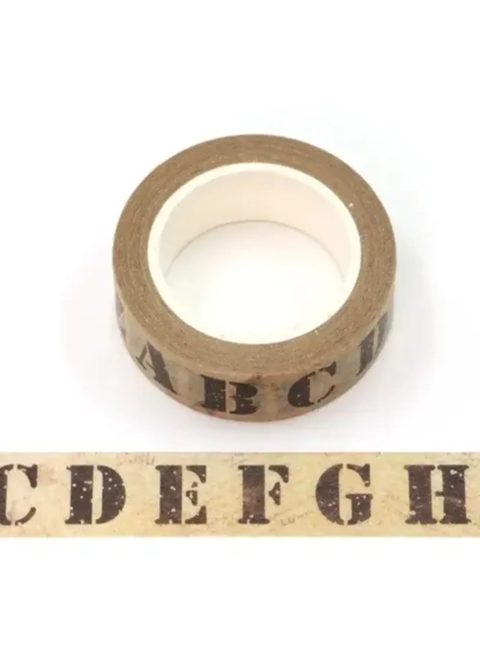 Retro washi tape Letters 15 mm breed 10 meter
