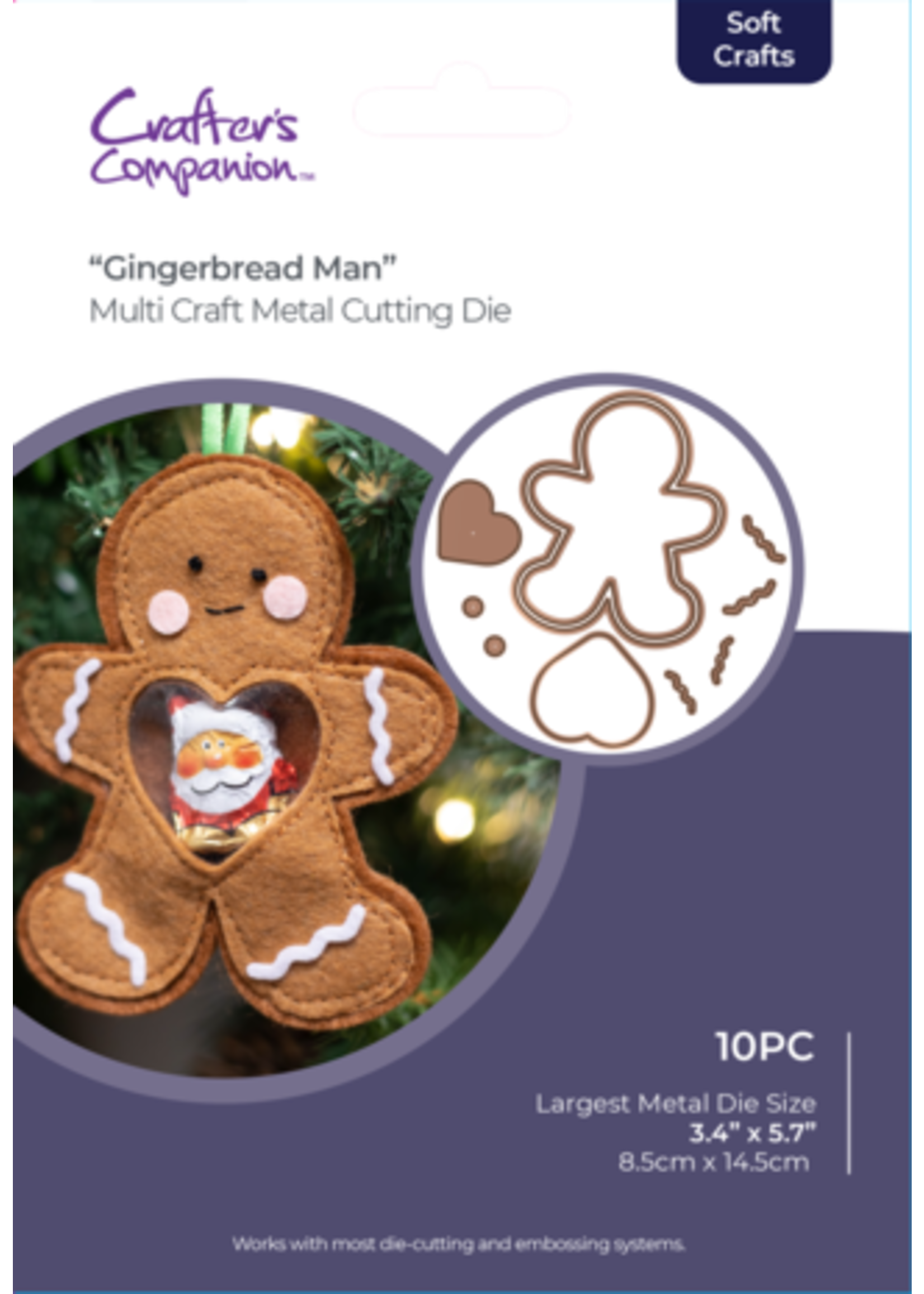 Crafters Companion Multi Craft Festive Treat Dies Gingerbread Man (GEM-MCD-FTW-GIN)