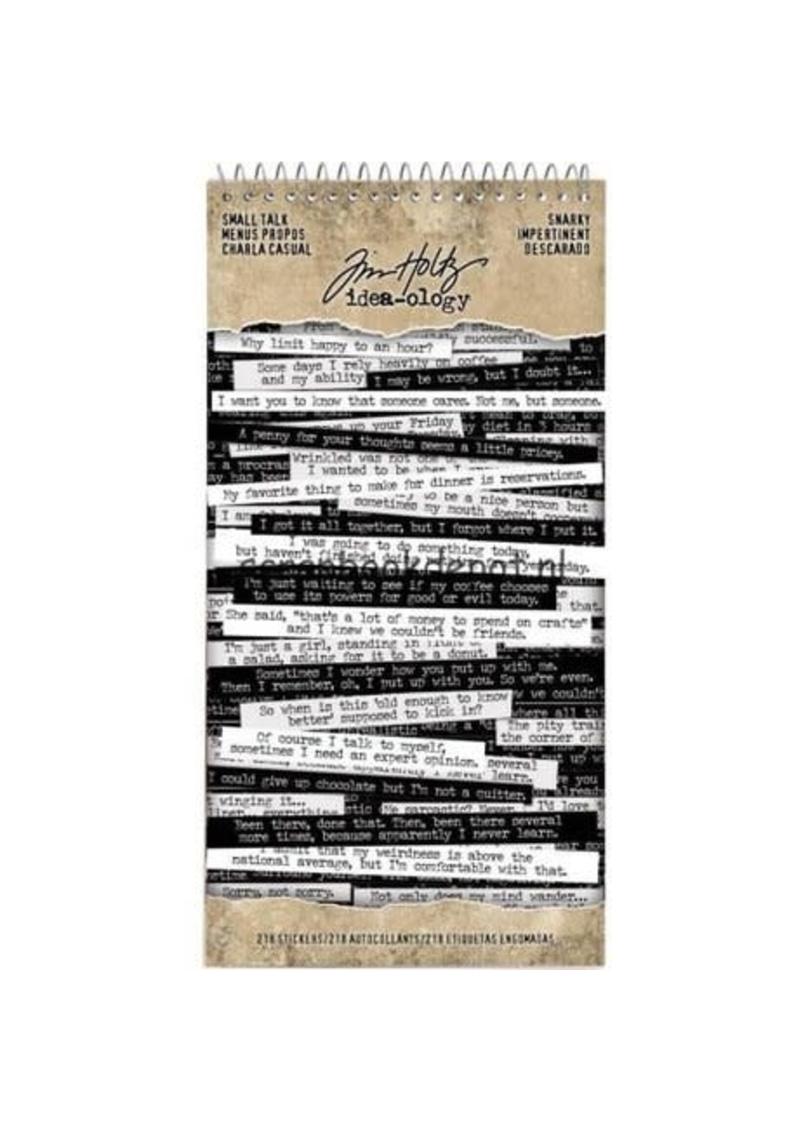 Tim Holtz Tim Holtz Small Talk Snarky Stickers (218pcs) (TH93704)