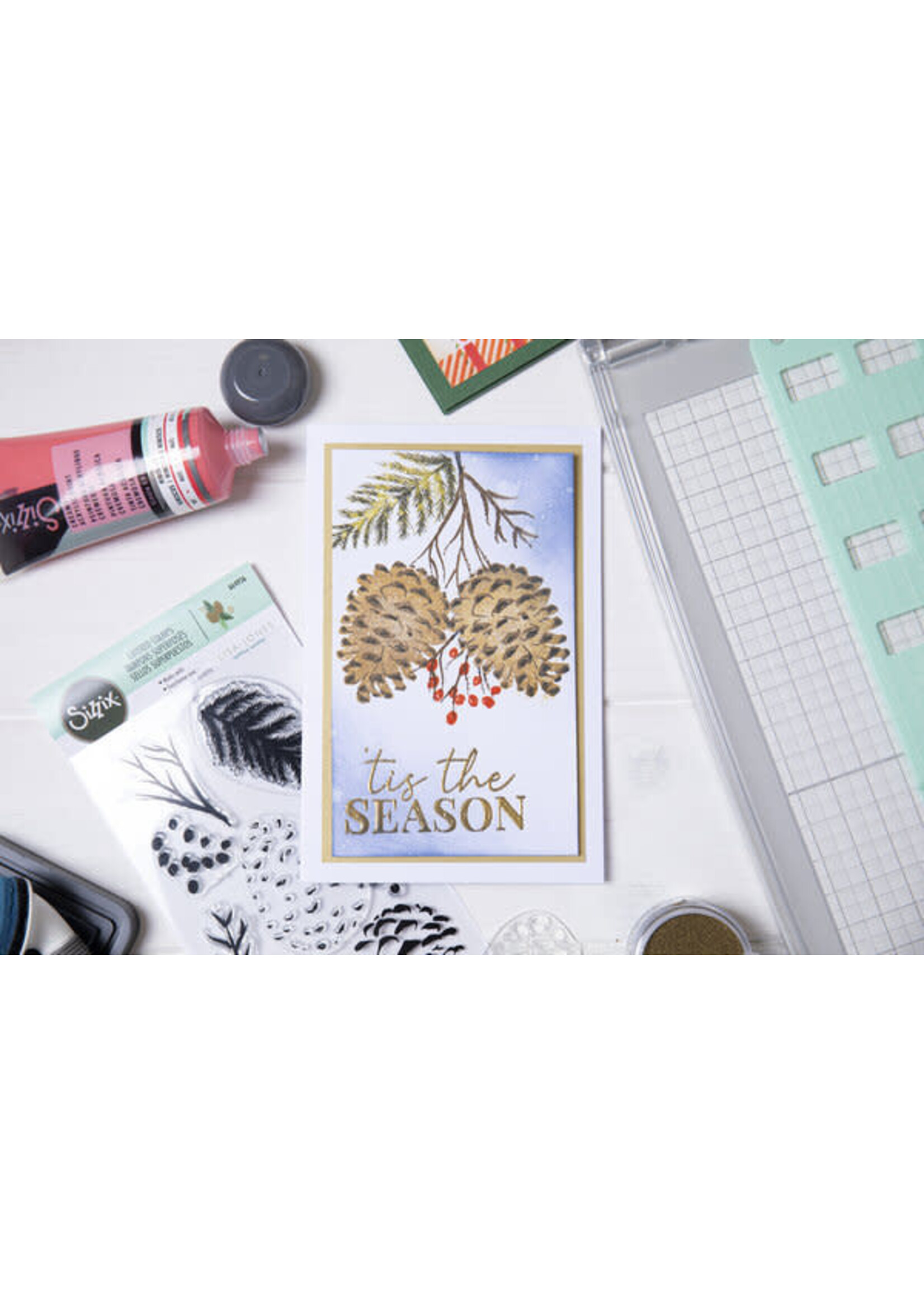 Sizzix Layered Stamps by Lisa Jones Pine Branches (8pcs) (664936)