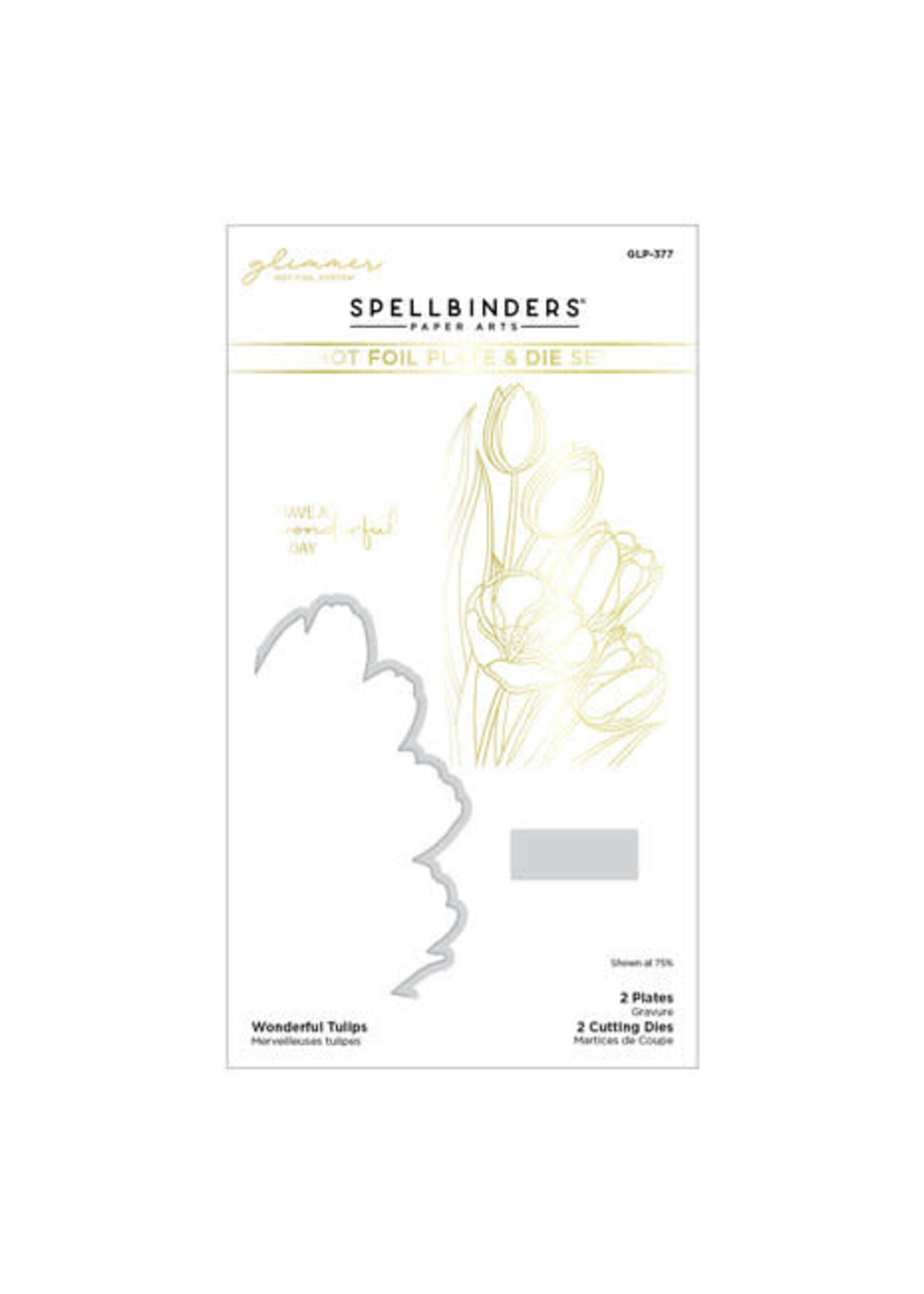 spellbinders Spellbinders Wonderful Tulips Glimmer Hot Foil Plate & Die Set (GLP-377)