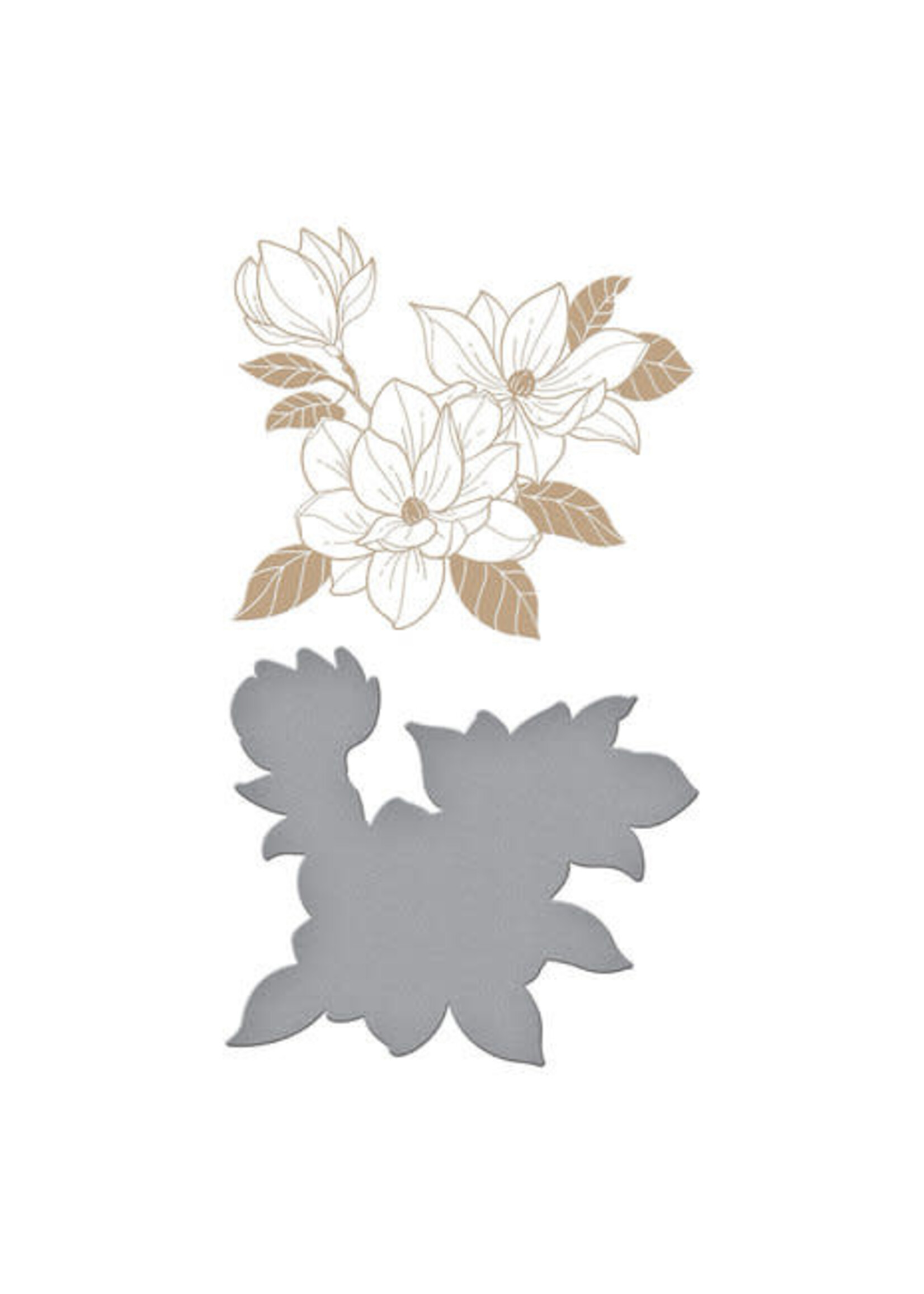 spellbinders Spellbinders Magnolia Glimmer Blooms Glimmer Hot Foil Plate & Die (GLP-304)