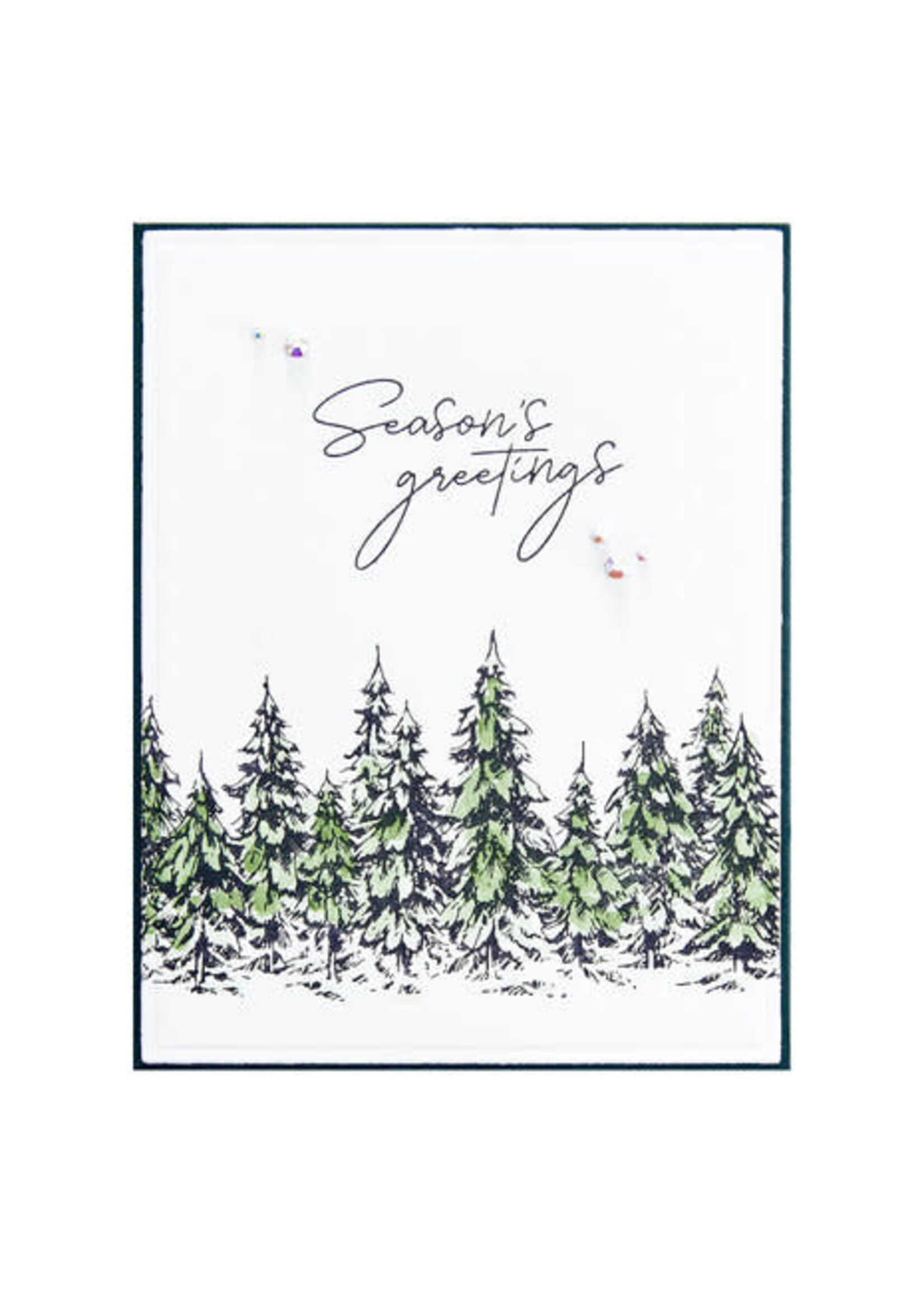 spellbinders Spellbinders Seasons Greetings Evergreens Press Plate & Die Set (BP-073)
