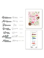 spellbinders Christmas Die & Glimmer Sentiments Hot Foil Plate & Die Set (GLP-422)