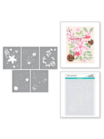 spellbinders Christmas Florals Stencil (STN-066)