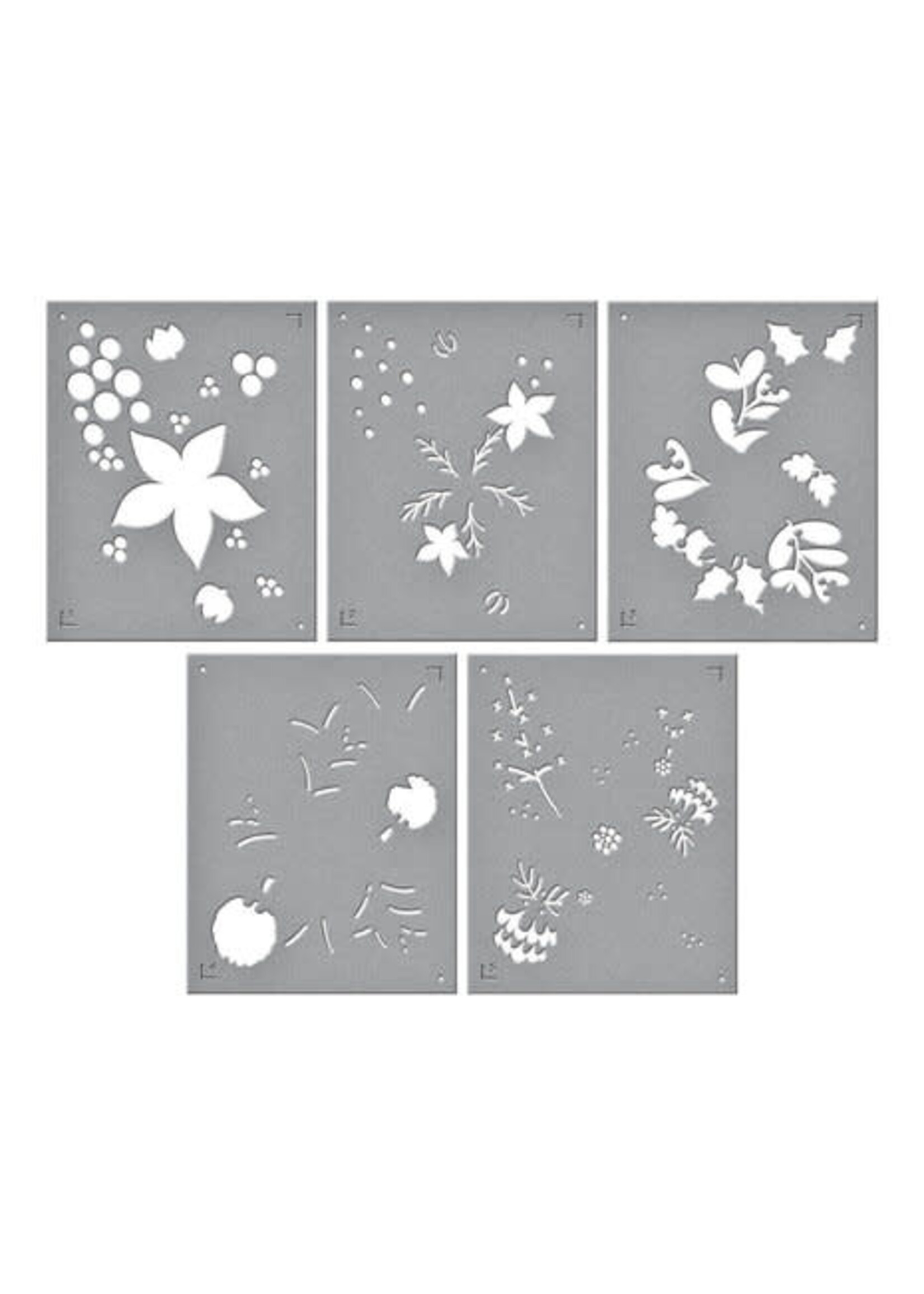 spellbinders Christmas Florals Stencil (STN-066)