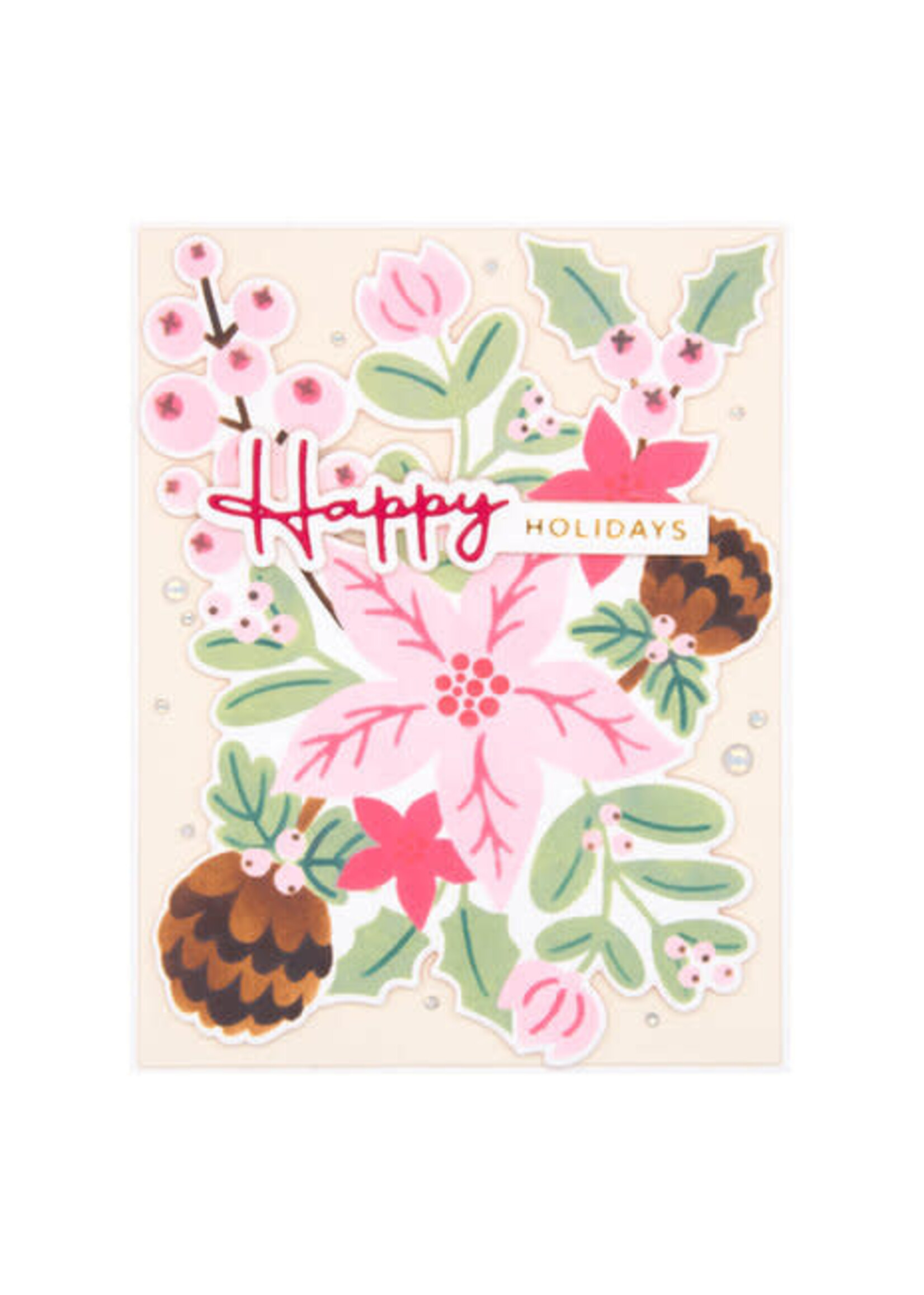 spellbinders Christmas Florals Stencil (STN-066)