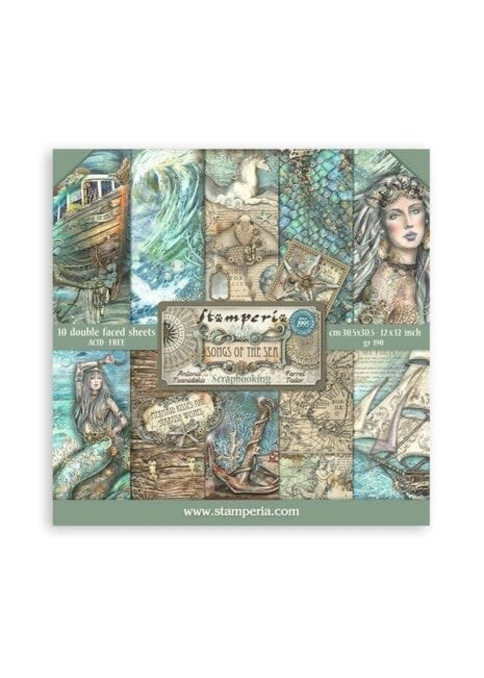 Stamperia Songs of the Sea 12x12 Inch Paper Pack (SBBL141)