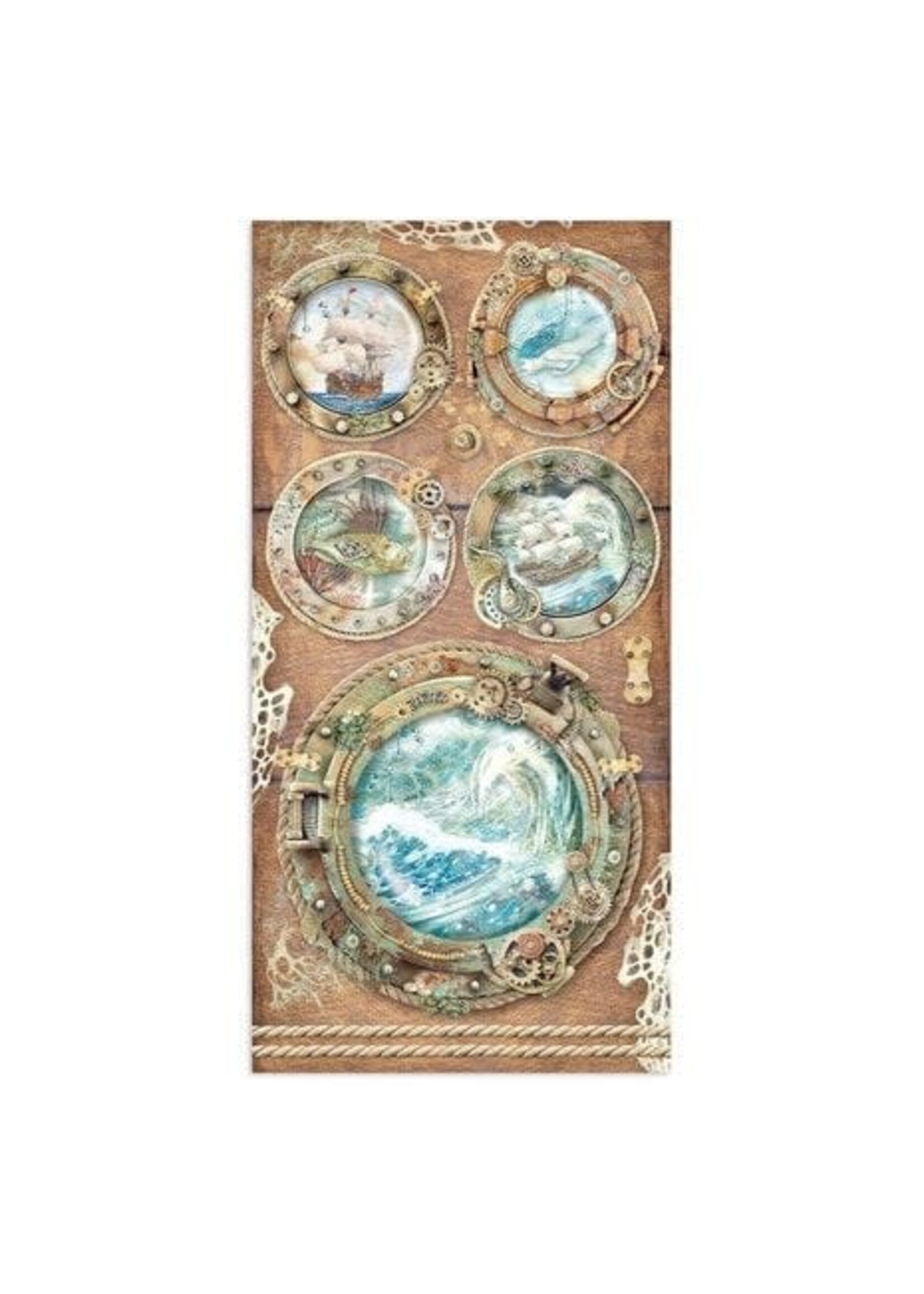 Stamperia Songs of the Sea Collectables 6x12 Inch Paper Pack (SBBV25)