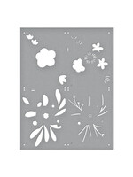 spellbinders Hello Blooms Stencil (STN-063)