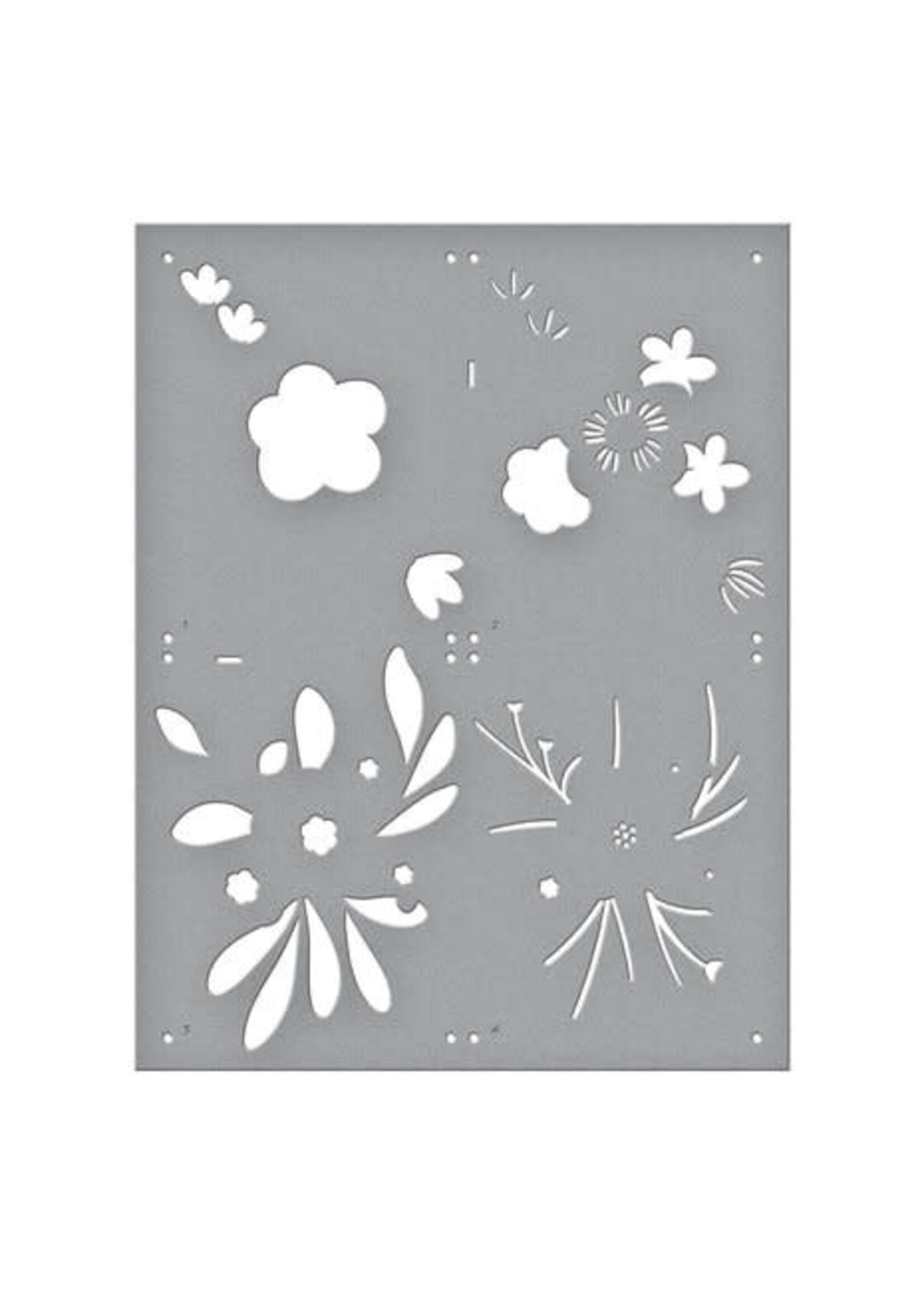 spellbinders Hello Blooms Stencil (STN-063)