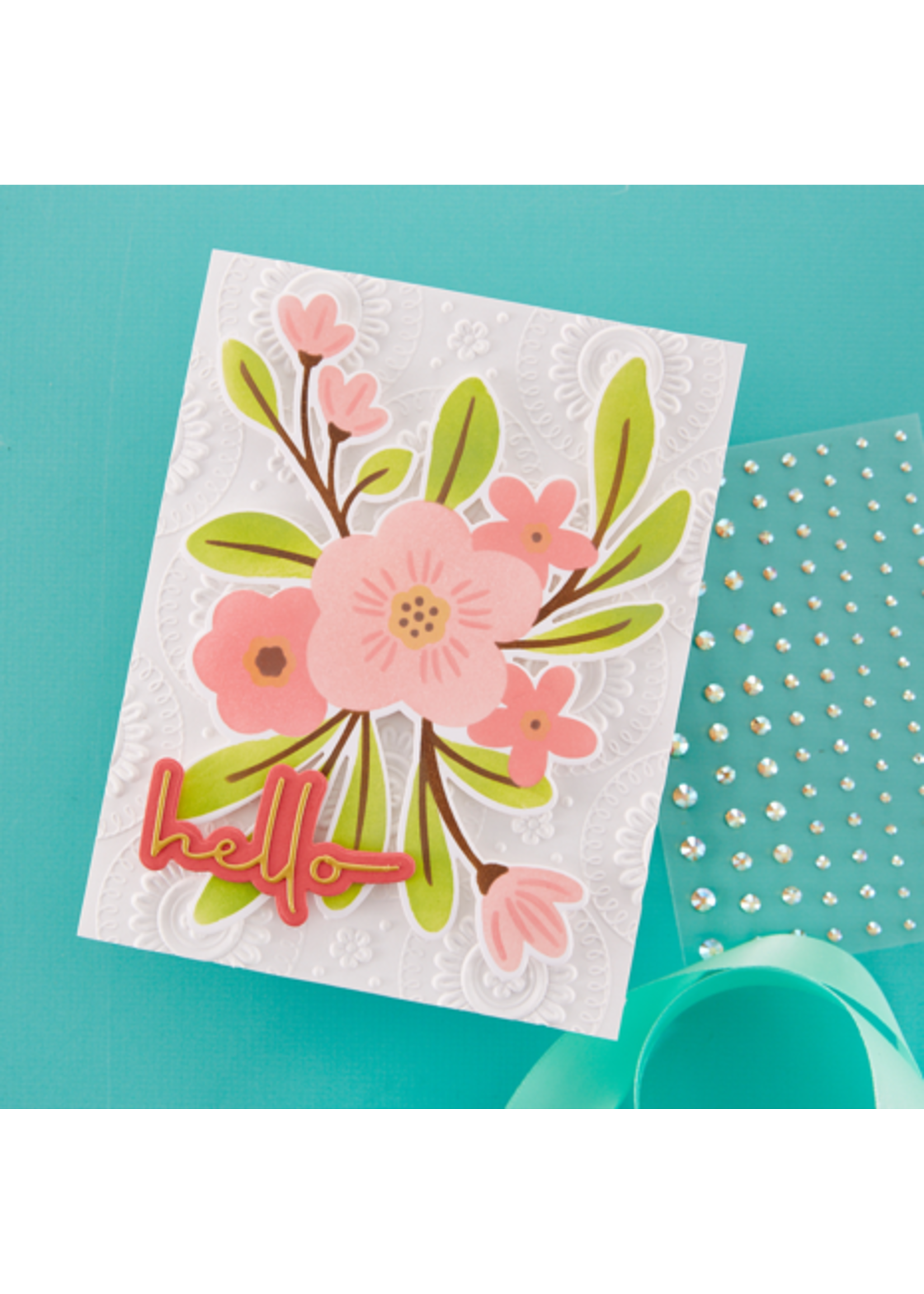 spellbinders Hello Blooms Stencil (STN-063)