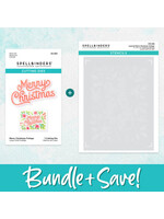 spellbinders Layered Merry Christmas Foliage Stencil & Die Bundle (BD-0778)