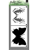 Picket Friends Layered Wander Butterfly 4x10 Inch Stencil (SC-294)