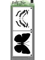 Picket Friends Layered Flit Butterfly 4x10 Inch Stencil (SC-295