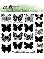 Picket Friends Butterfly Beauties 6x6 Inch Clear Stamps (A-158