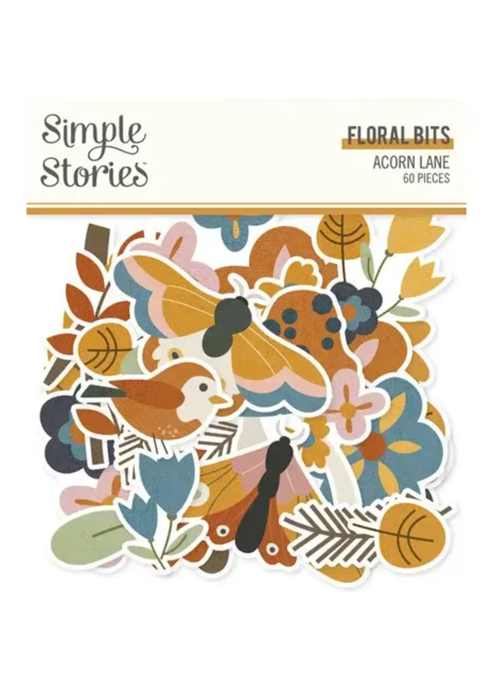 simple stories Acorn Lane Floral Bits & Pieces (60pcs) (21020)