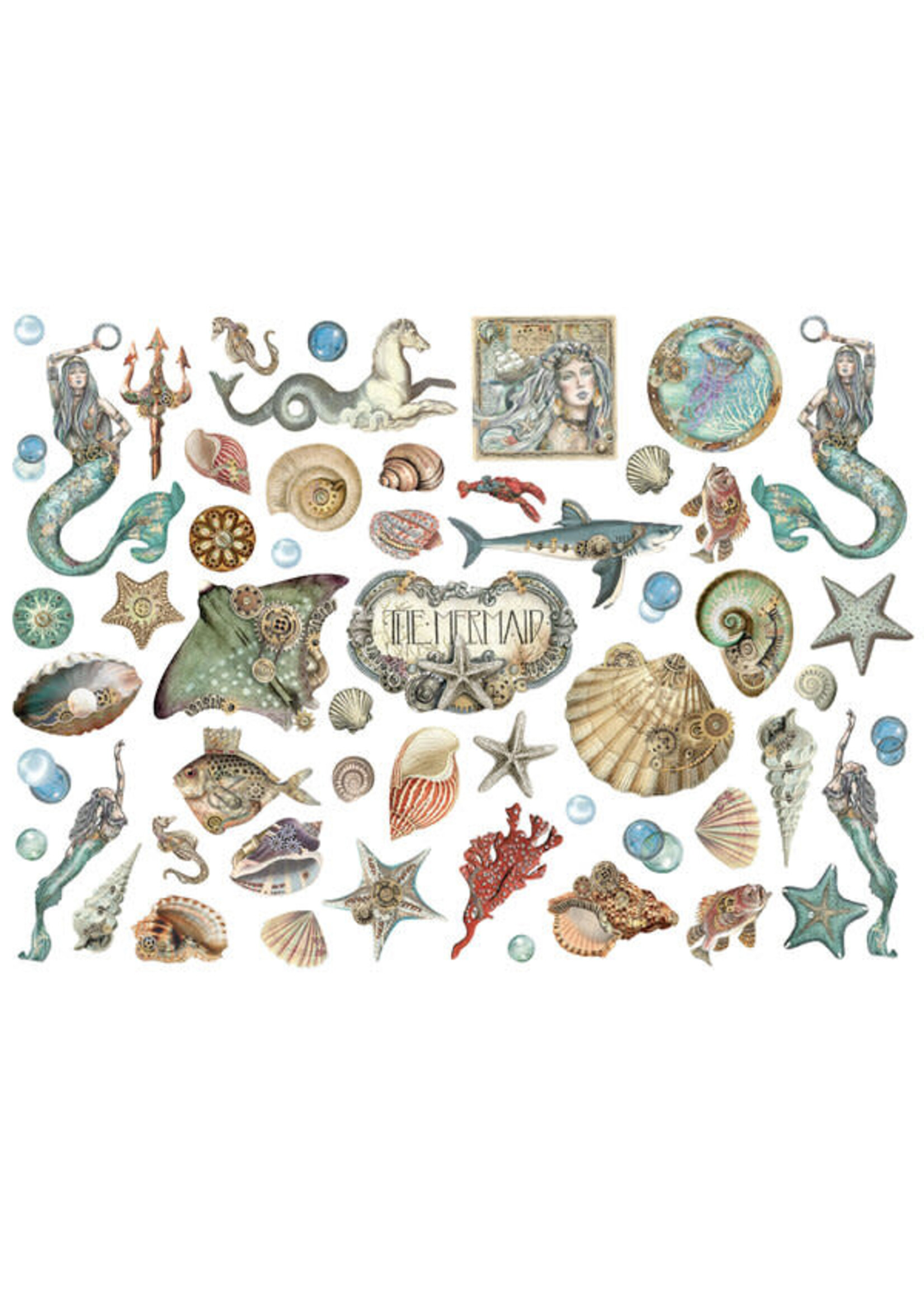 Stamperia Songs of the Sea Die Cuts Creatures (55pcs) (DFLDC84)