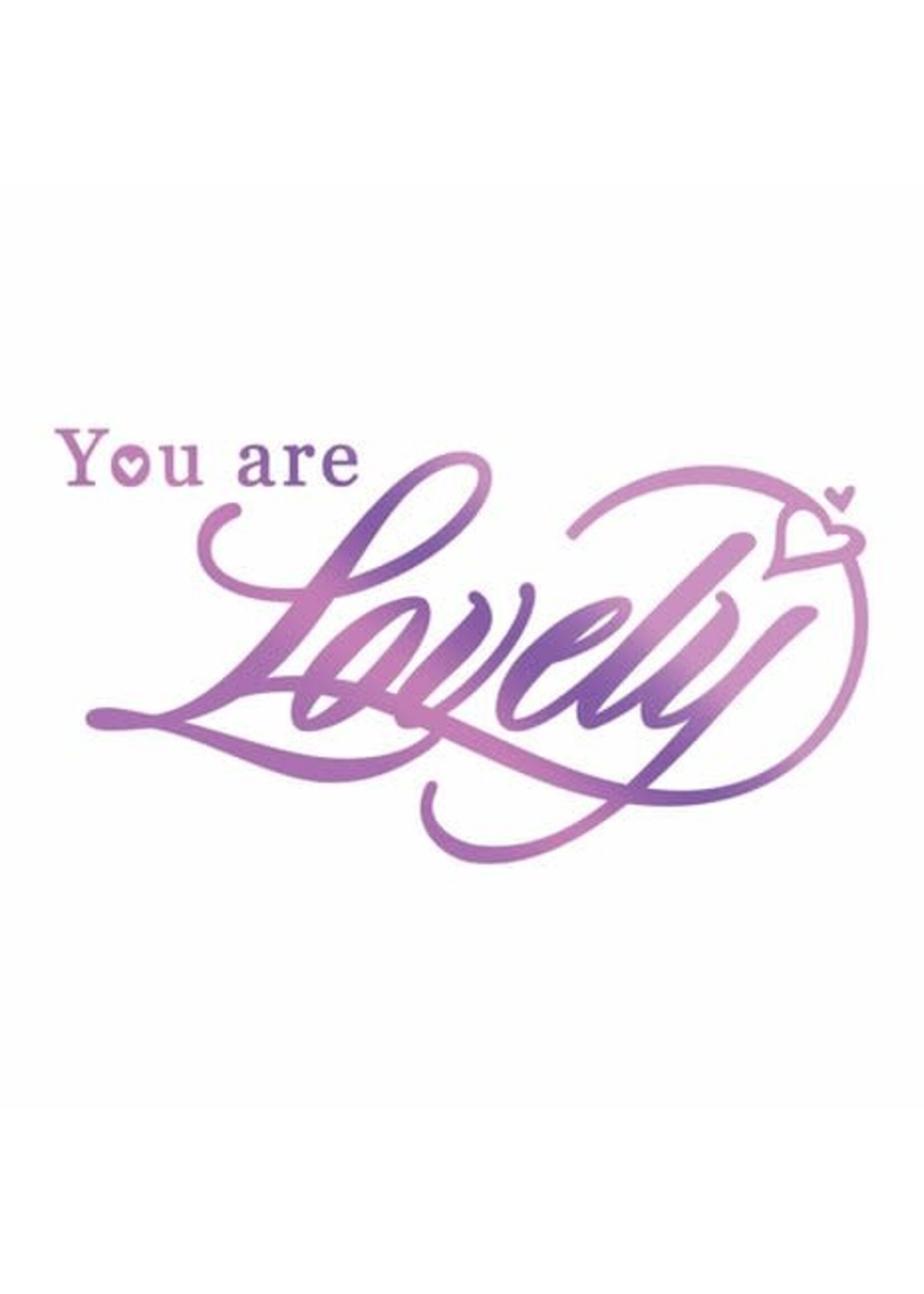 Couture Creations Everyday Sentiments Hotfoil Stamp You are Lovely (CO725823)