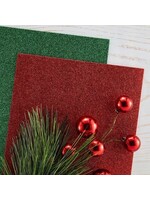 spellbinders Pop-Up Die Cutting Glitter Foam Sheets Red & Green (SCS-174)