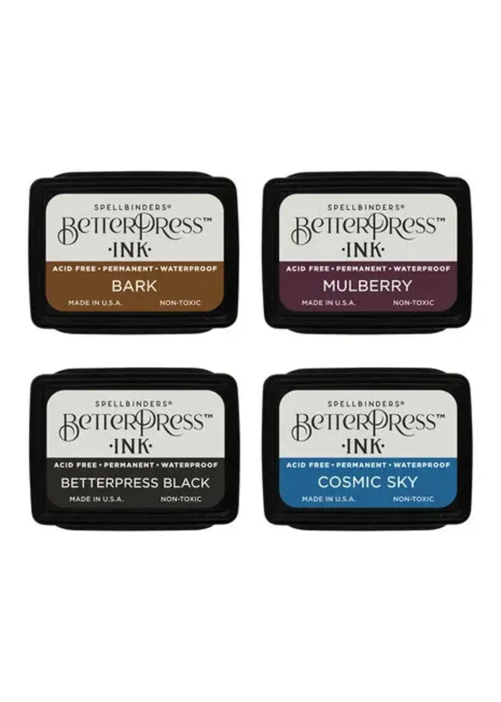 spellbinders BetterPress Ink Regal Tones Mini Set (4pcs) (BPI-003)