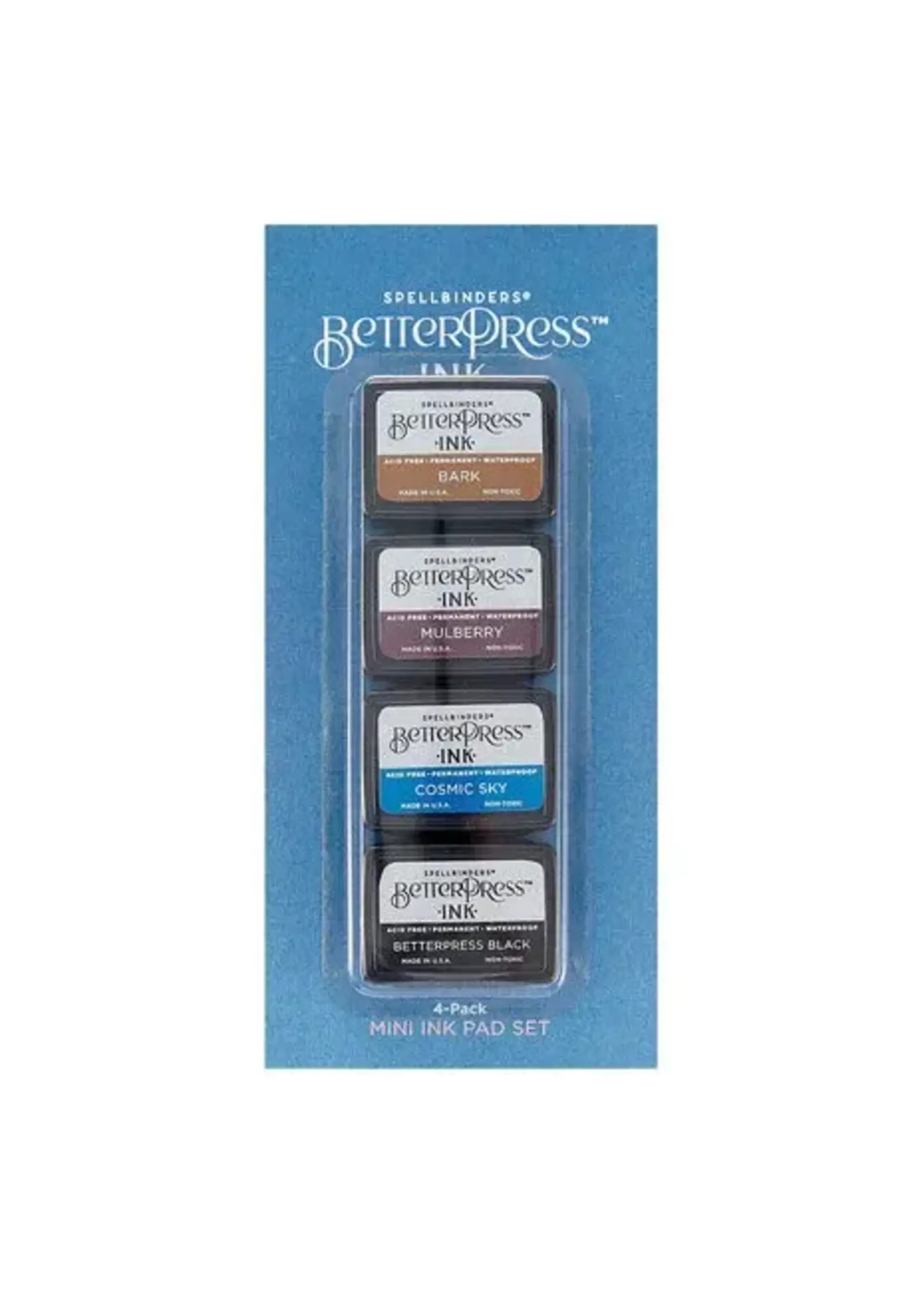 spellbinders BetterPress Ink Regal Tones Mini Set (4pcs) (BPI-003)