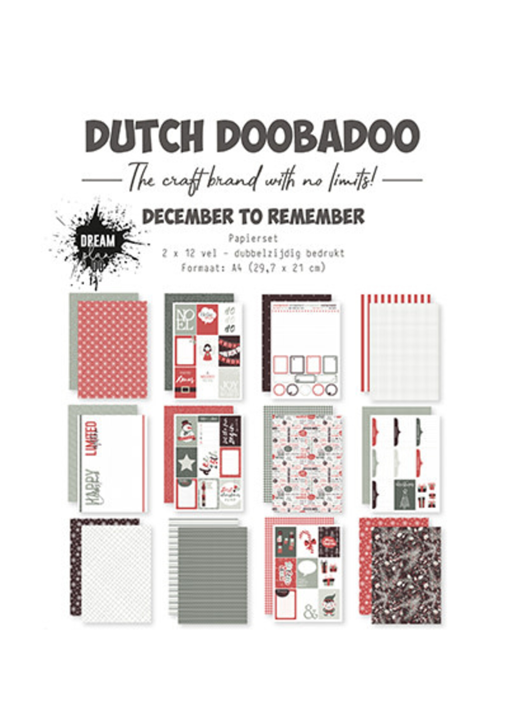 Dutch Doobadoo 473.005.052 - Papier December to remember