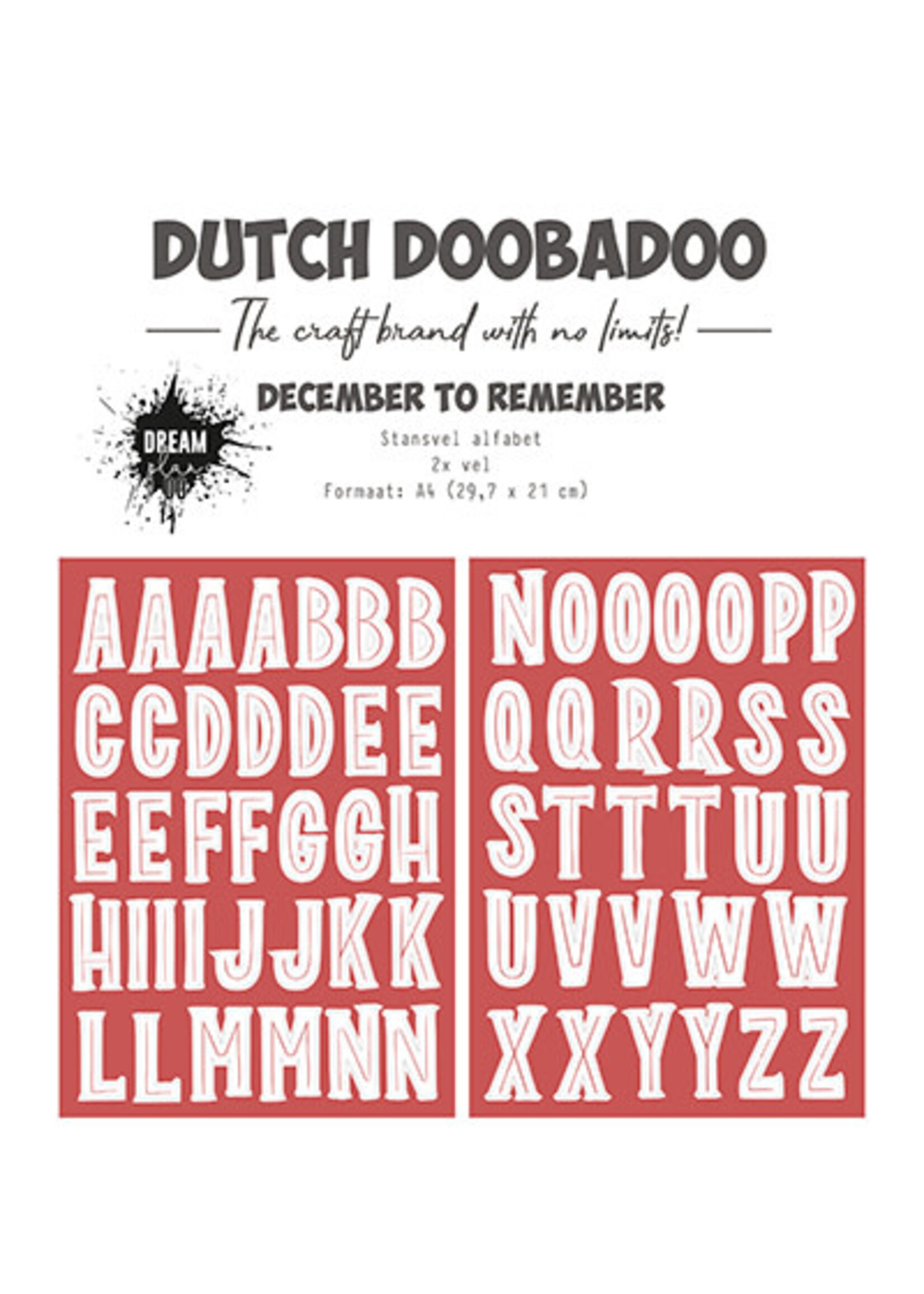 Dutch Doobadoo 474.007.020 - Stansvel Alfabet to Remember