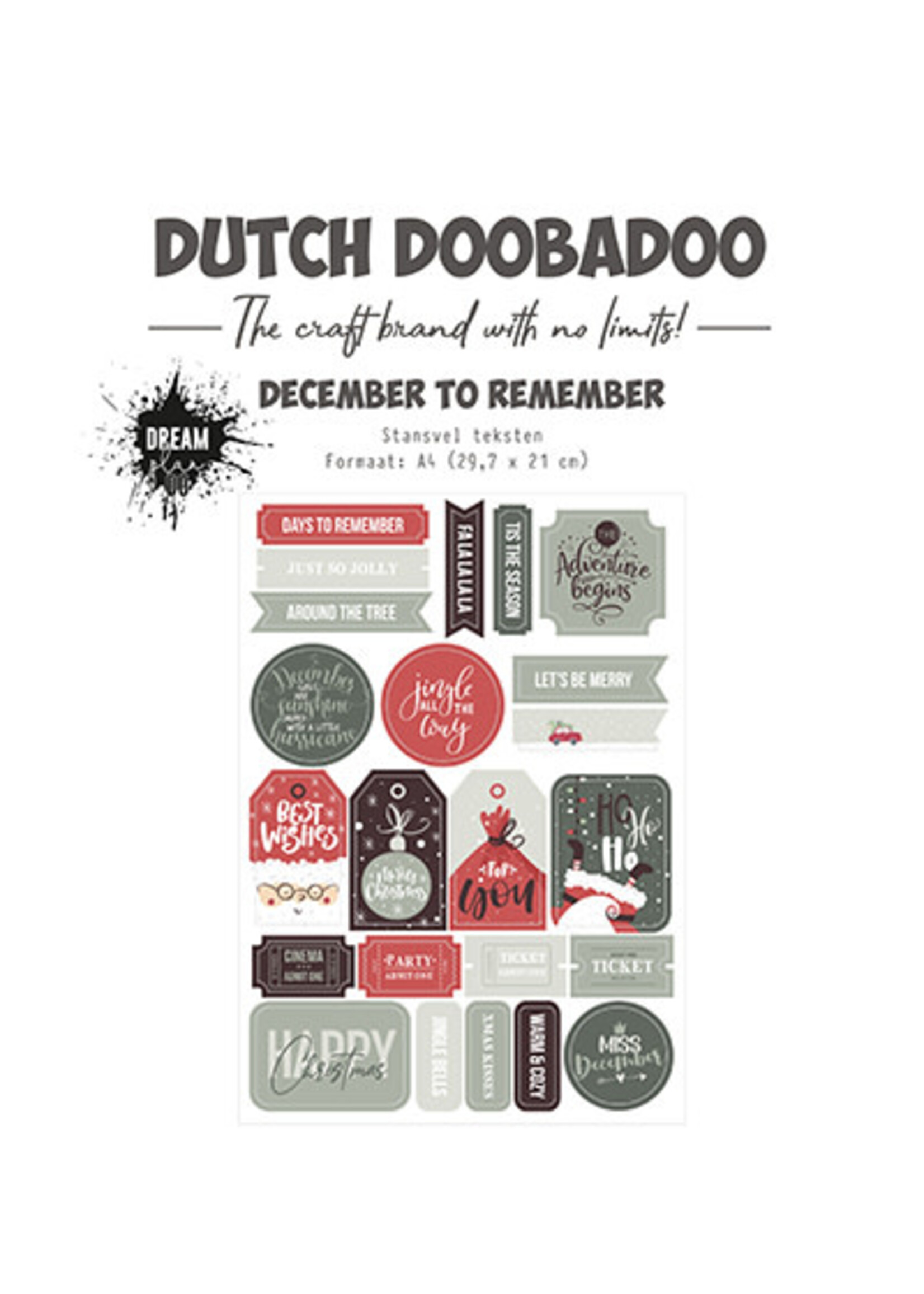Dutch Doobadoo 474.007.021 - Stansvel December to Remember