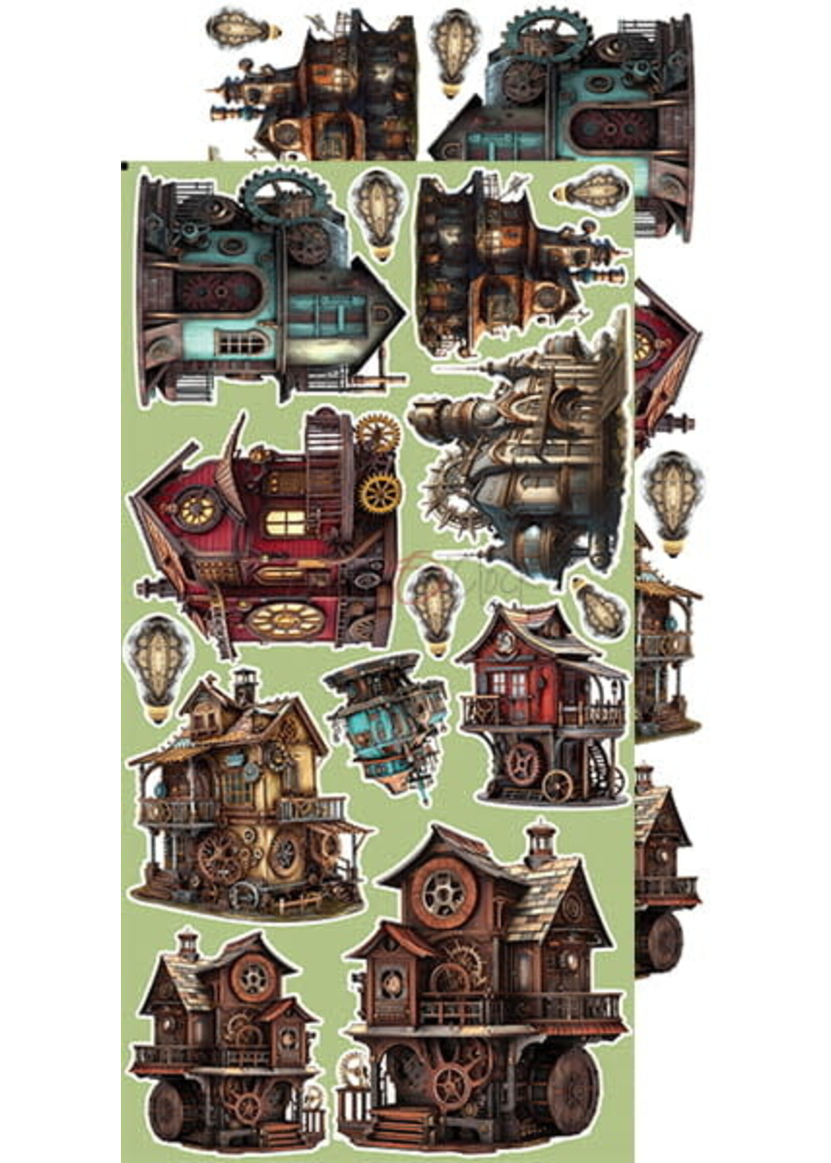 Craft O Clock MISTS OF TOOLBOX TOWN - EXTRAS SET - TOWN