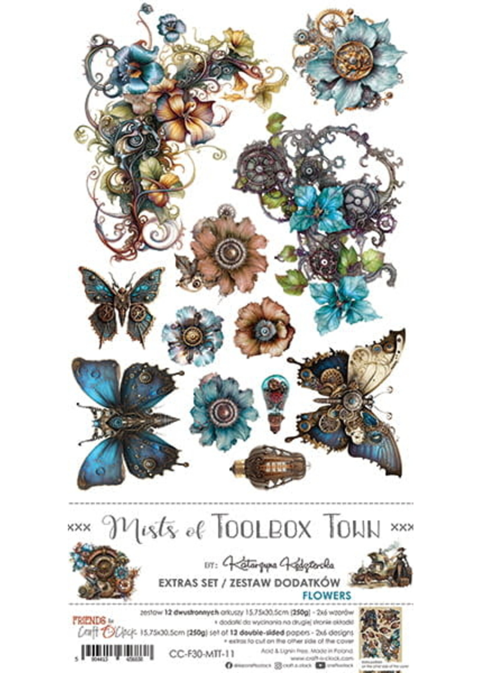 Craft O Clock MISTS OF TOOLBOX TOWN - EXTRAS SET - FLOWERS