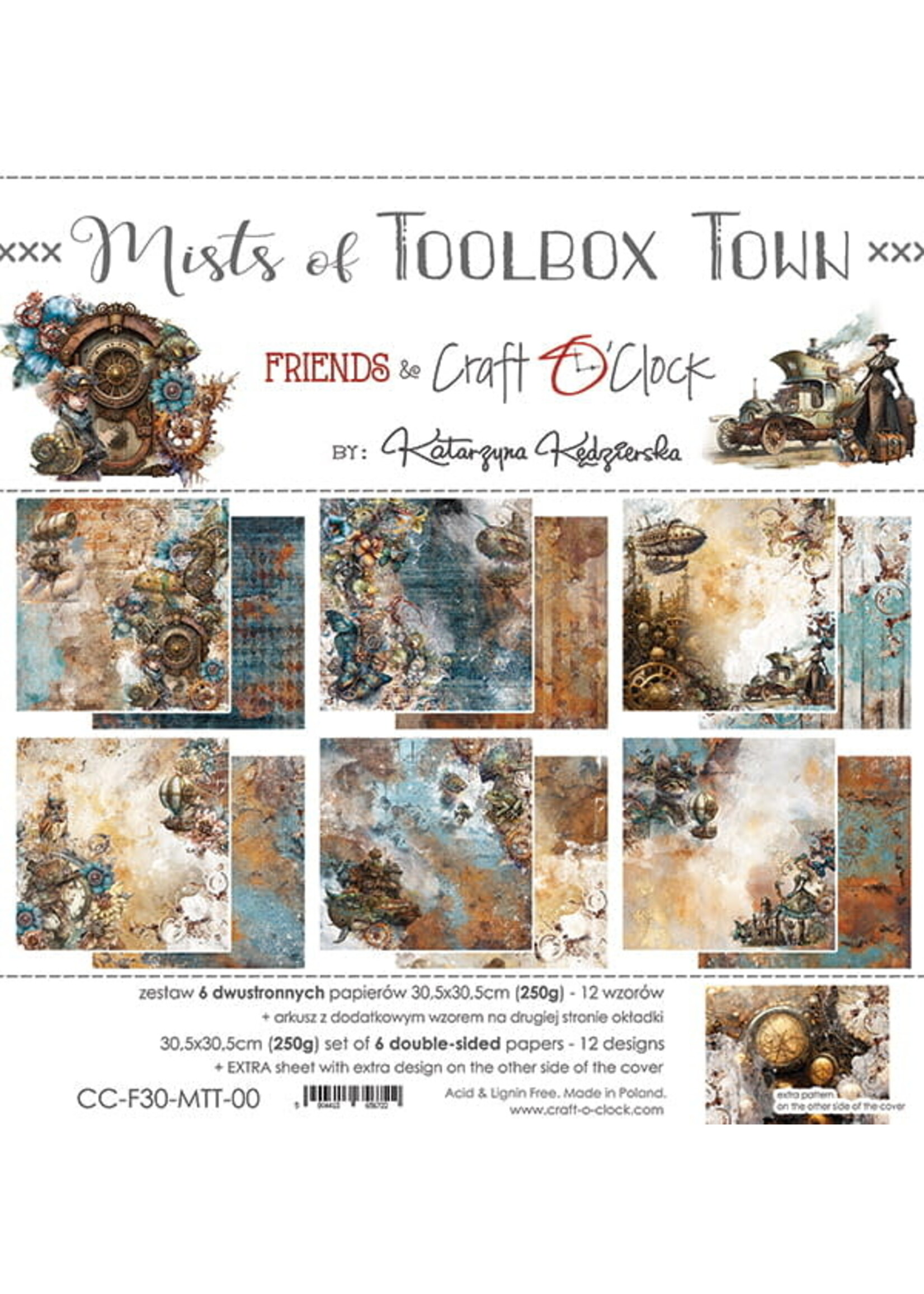 Craft O Clock MISTS OF TOOLBOX TOWN - A SET OF PAPERS 30,5X30,5CM