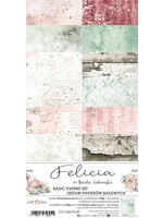 Craft O Clock FELICIA - SET OF BASIC PAPERS 15,75X30,5CM