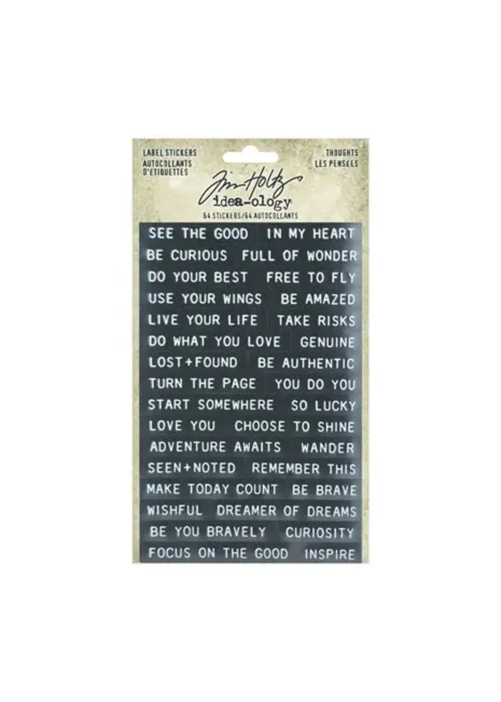 Tim Holtz Tim Holtz Label Stickers Thoughts (TH94229)