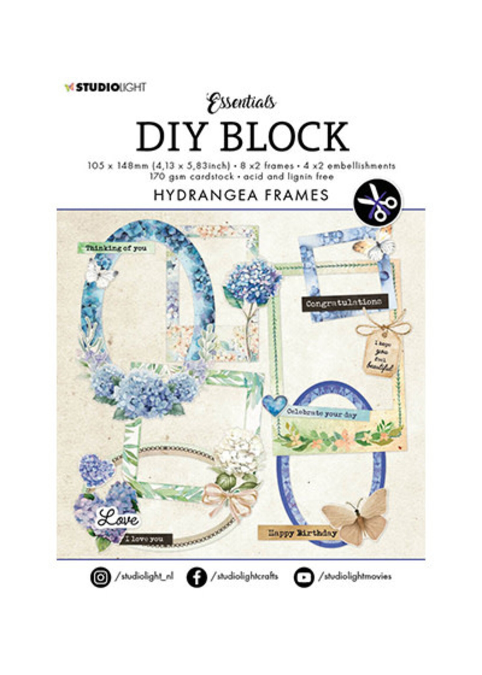 Studio Light SL-ES-DCB66 - Hydrangea frames Essentials nr.66