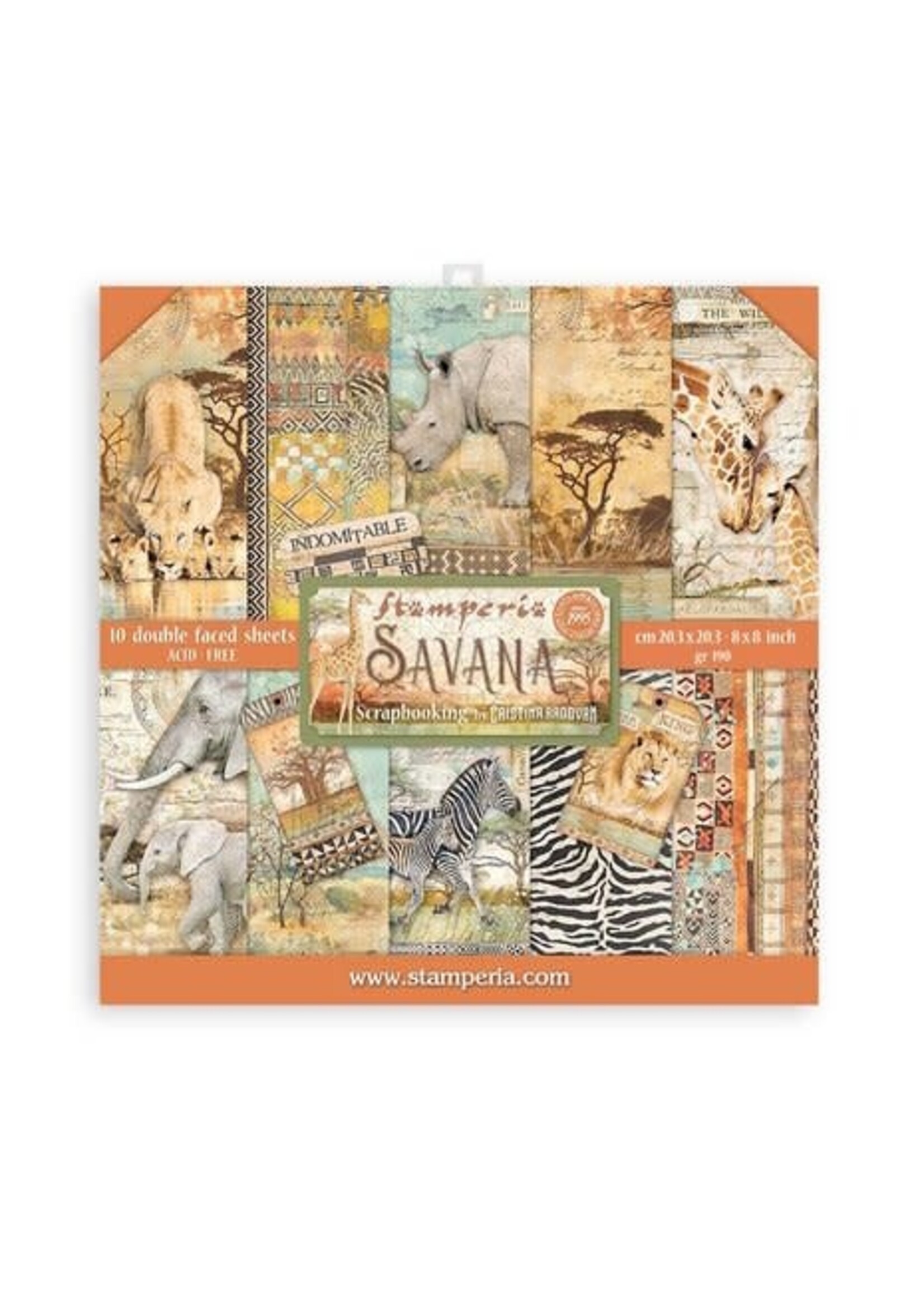 Stamperia Savana 8x8 Inch Paper Pack (SBBS57)