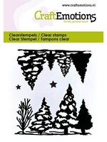 Craft Emotions CraftEmotions clearstamps 6x7cm - Landschap bomen en sterren (09-23) Artikelnummer 130501/5049