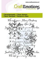 Craft Emotions CraftEmotions clearstamps 6x7cm - Tekst en sneeuwvlokken (09-23) Artikelnummer 130501/5050