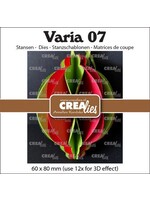 Crealies Crealies Varia 07 3D Kerstbal CLVARIA07 60x80mm(use12xfor3Deffect) (08-23) Artikelnummer 115634/1957