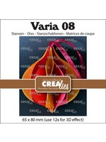 Crealies Crealies Varia 08 3D Kerstbal CLVARIA08 65x80mm(use12xfor3Deffect) (08-23) Artikelnummer 115634/1958
