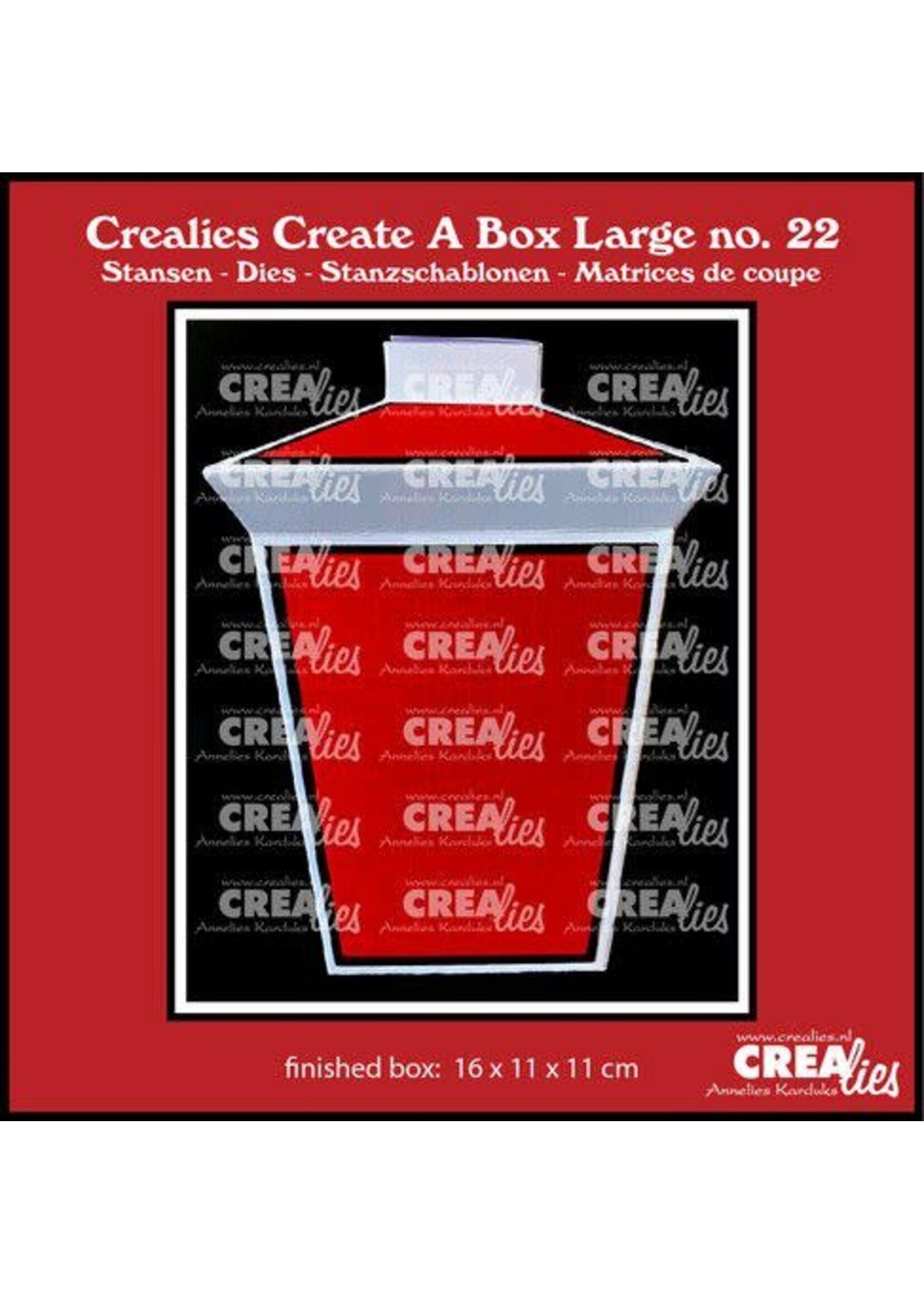 Crealies Crealies Create A Box Large Lantaarn CCABL22 finished:16x11x11cm (07-23) Artikelnummer 115634/2422