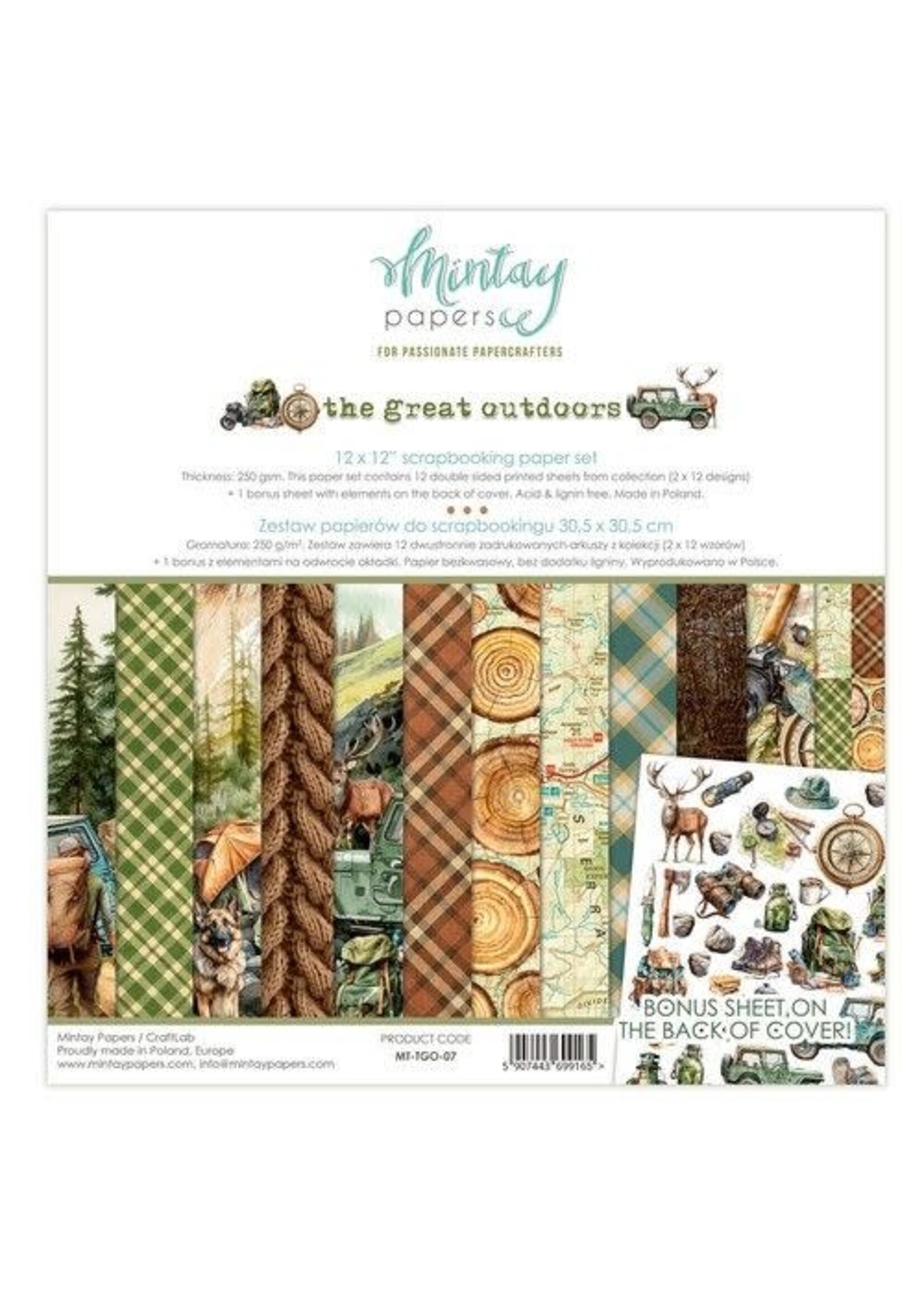 Mintay Mintay 12 x 12 Paper Set - The Great Outdoor MT-TGO-07