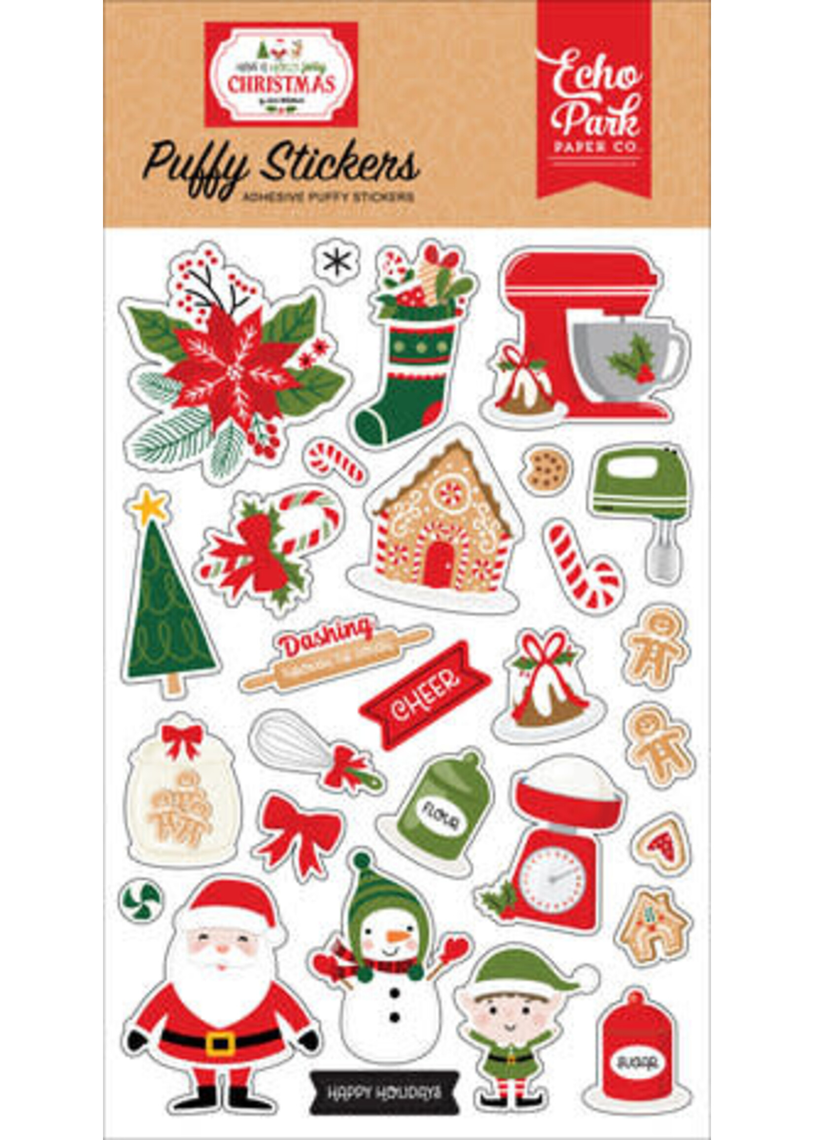 Echo Park Have A Holly Jolly Christmas Puffy Stickers (HJC331066)