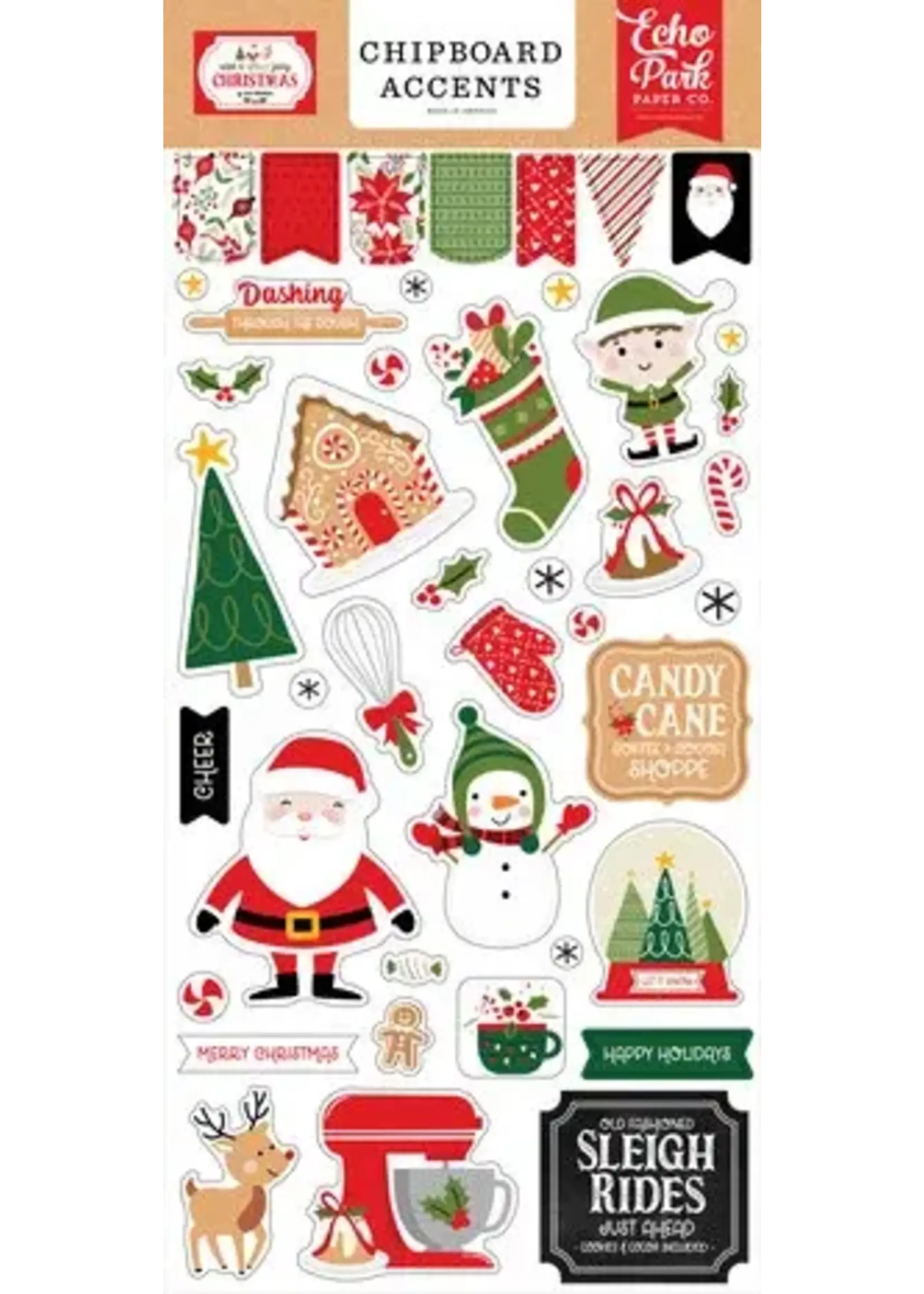 Echo Park Have A Holly Jolly Christmas Chipboard Accents (HJC331021)