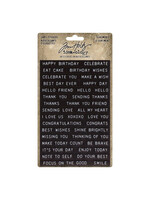 Tim Holtz Tim Holtz Label Stickers Sentiments (TH94121)