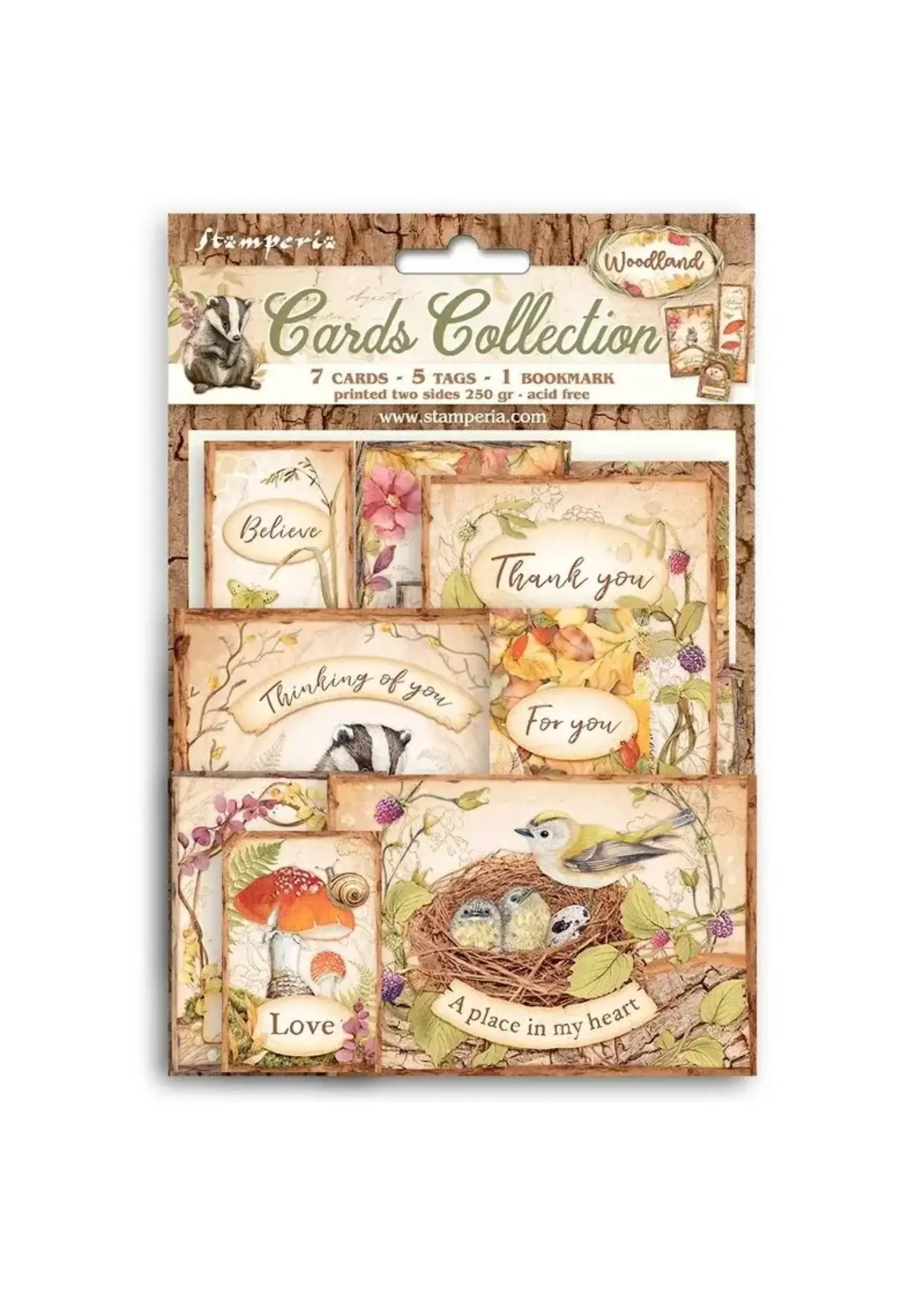 Stamperia CARDS COLLECTION - WOODLAND