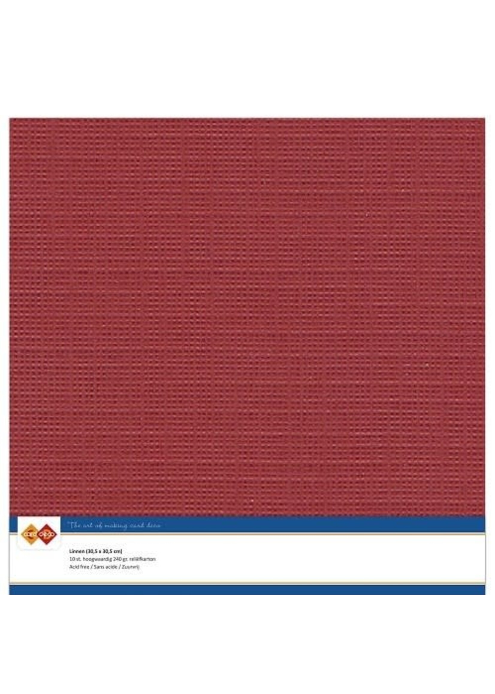 Linnenkarton - 30.5 x 30.5 - Kerstrood Find IT LKK-SC34 10 vel