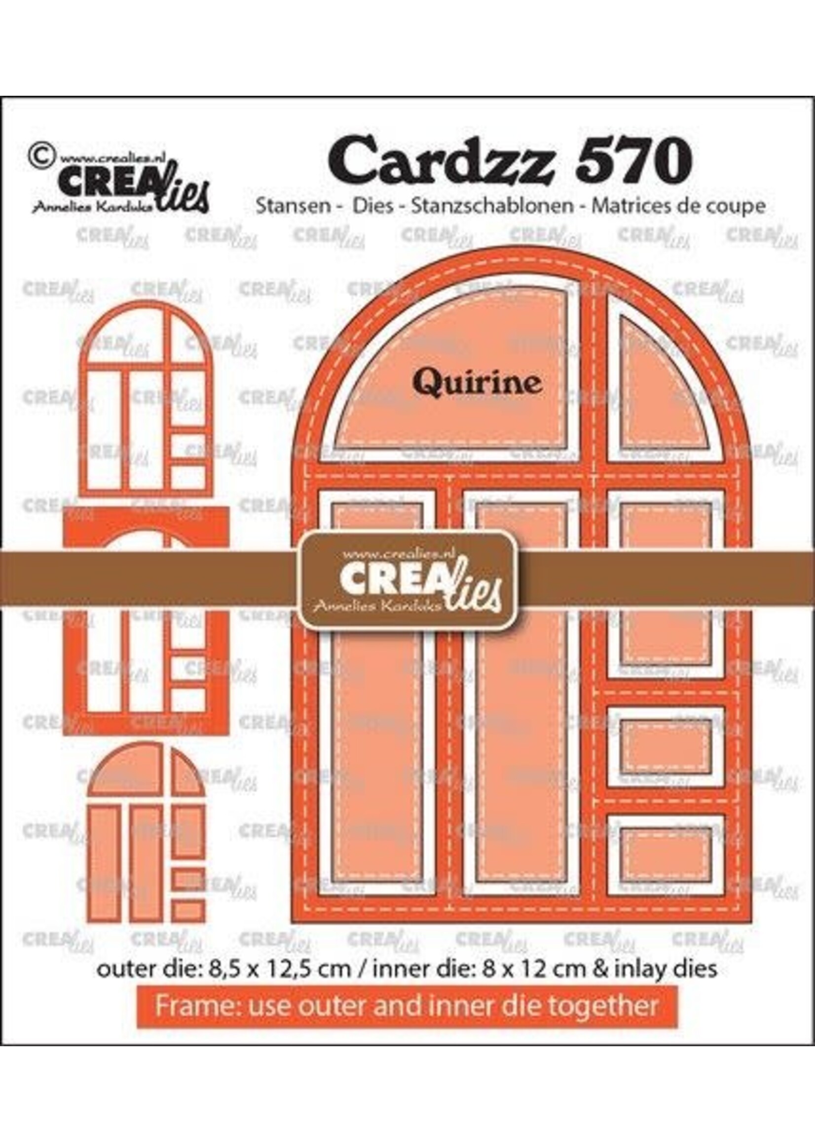Crealies Crealies Cardzz Frame & inlay Quirine CLCZ570 max. 8,5 x 12,5 cm (10-23) Artikelnummer 115634/5580