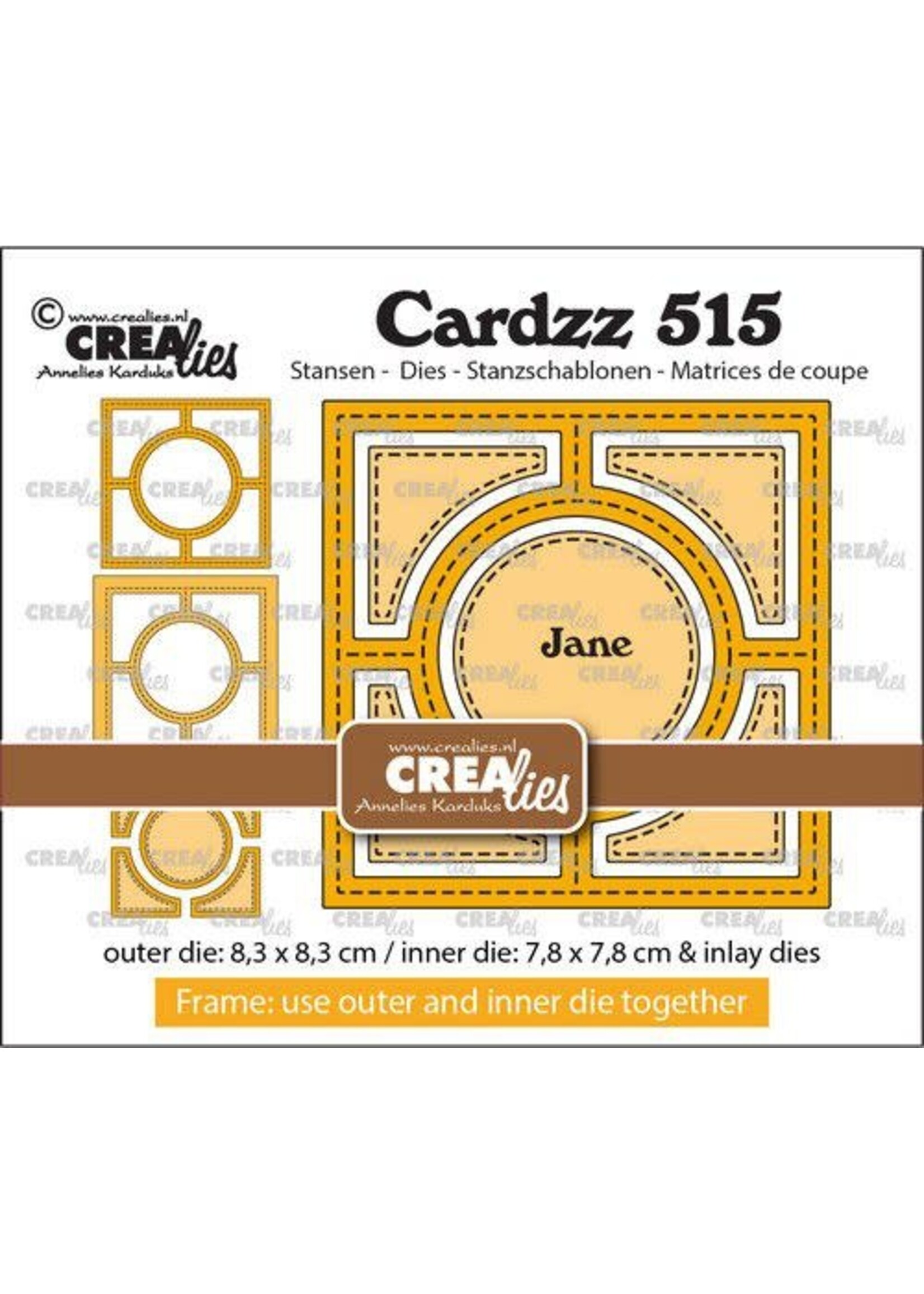 Crealies Crealies Cardzz Frame & Inlay Jane CLCZ515 max. 8,3 x 8,3 cm (04-23) Artikelnummer 115634/5515