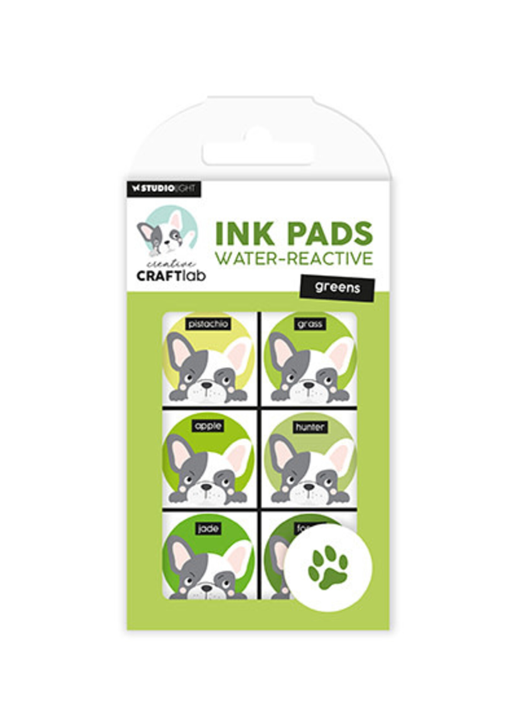 Craftlab CCL-ES-INKP22 - Ink Pads Water-reactive greens Essentials nr.22